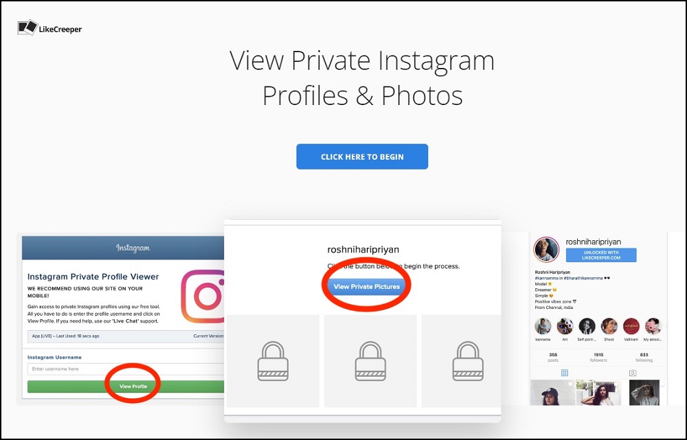 LikeCreeper for Private Instagram Viewer