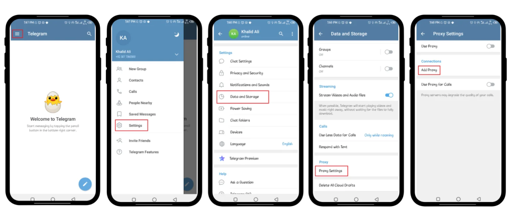 How to set up a proxy on Telegram for Android