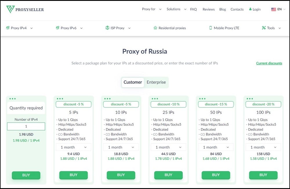 Proxy-Seller for Russia Proxies