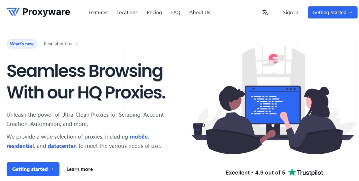 Proxyware.io Homepage