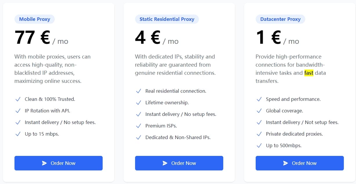 Proxyware.io Pricing