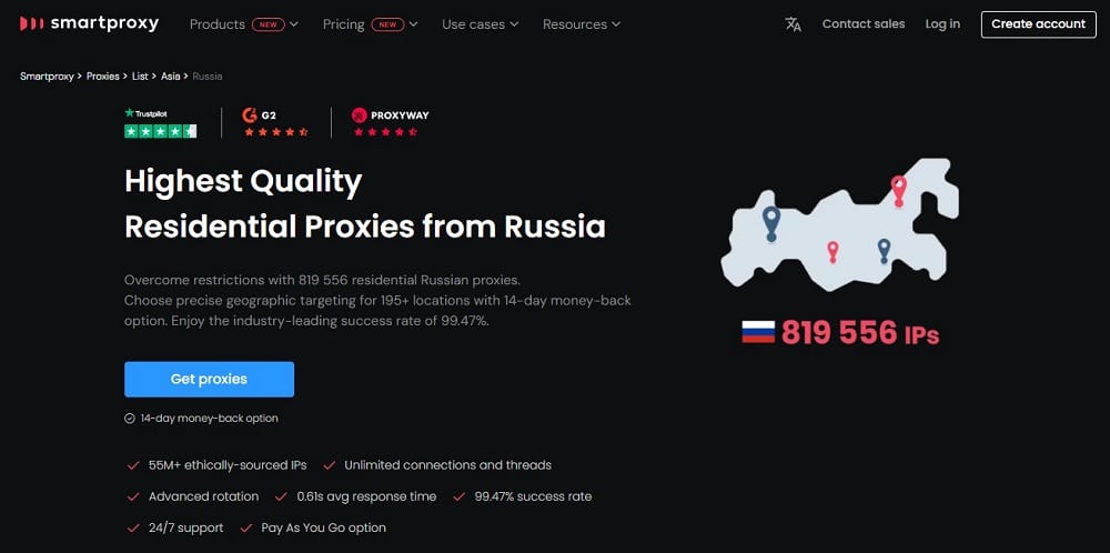 俄罗斯代理服务器 Smartproxy