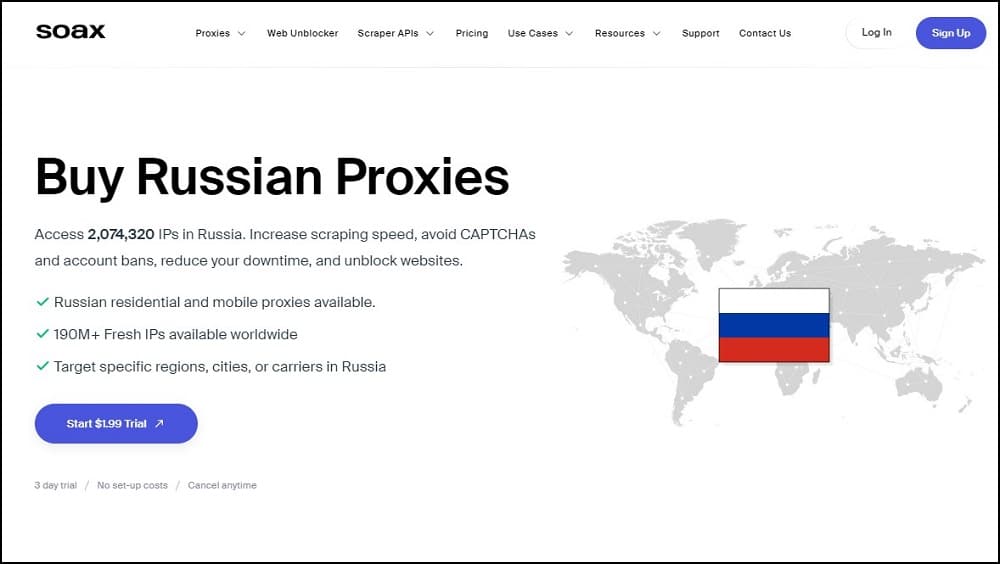 Soax for Russia Proxies