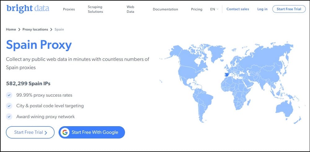 Bright Data for Spain Proxy