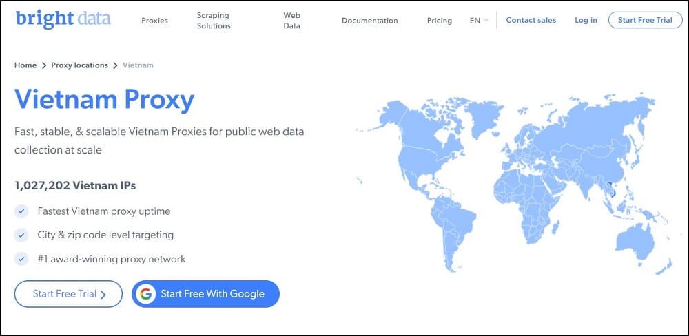 Bright Data for Vietnam Proxies