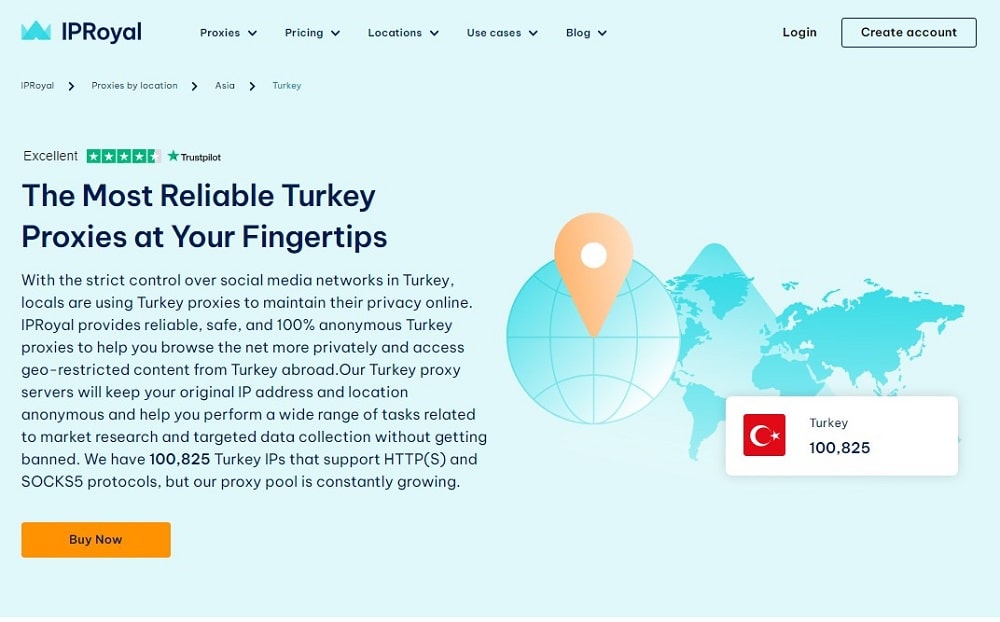 IPRoyal for Turkey Proxies