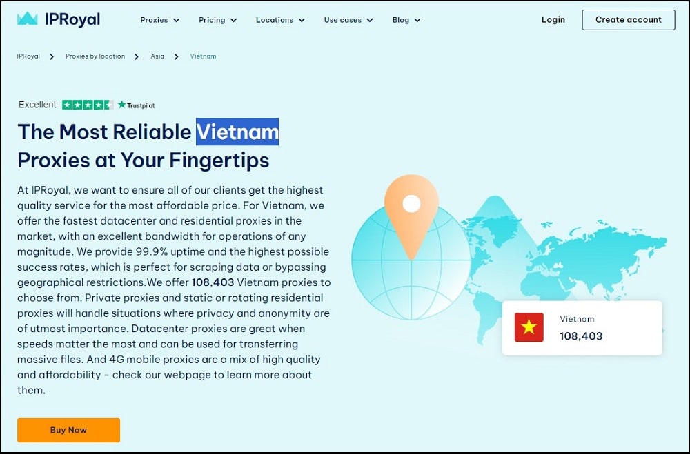 IPRoyal for Vietnam Proxies
