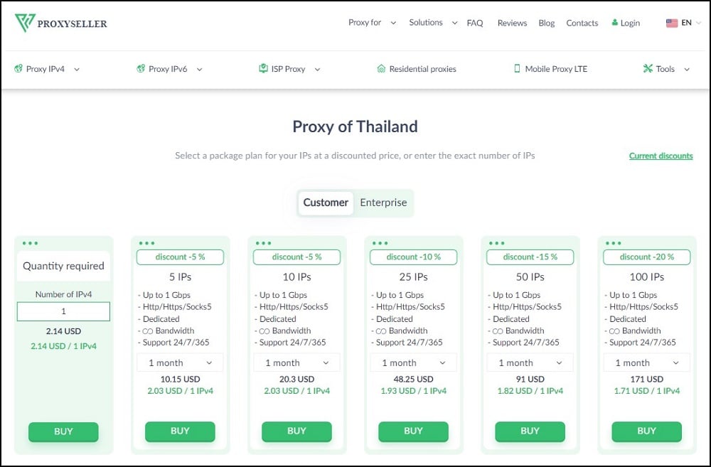 Proxy-Seller for Thailand Proxies