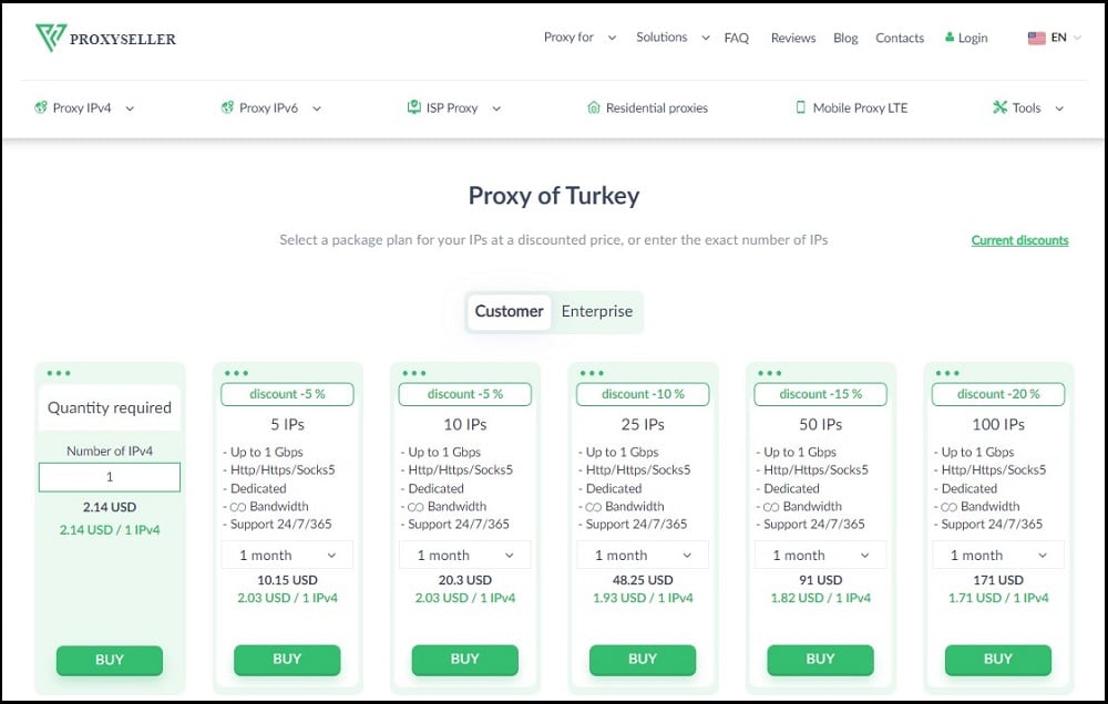 Proxy-Seller for Turkey Proxies