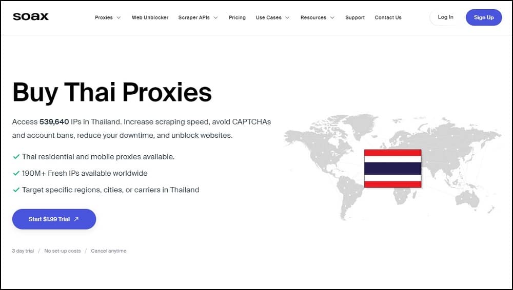 Soax for Thailand Proxies