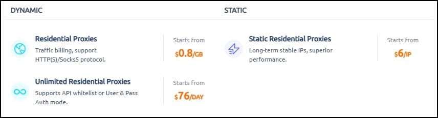 Lumiproxy Pricing