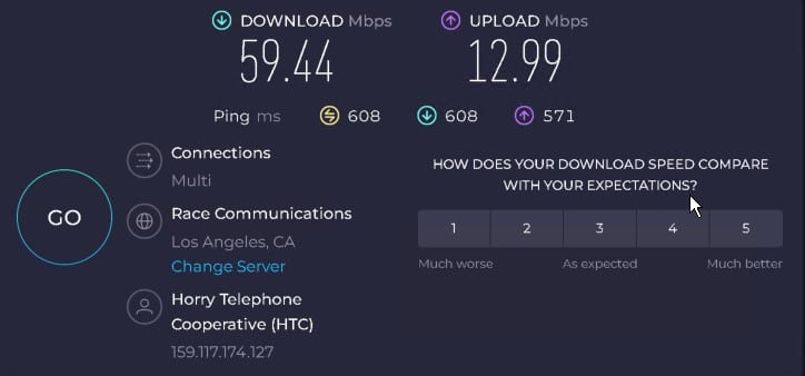 Dataimpulse ip 10 speed test