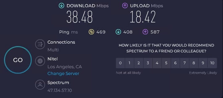 Dataimpulse ip 2 speed test