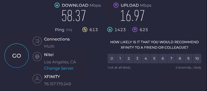 Dataimpulse ip 8 speed test