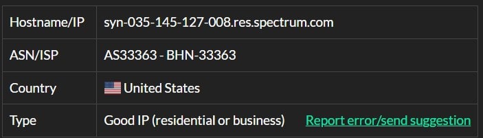Dataimpulse ip4 isp d test