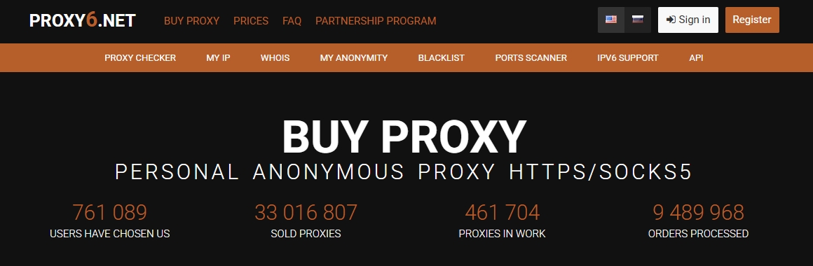 PROXY6 Homepage